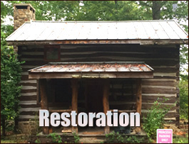 Historic Log Cabin Restoration  Alexis, North Carolina